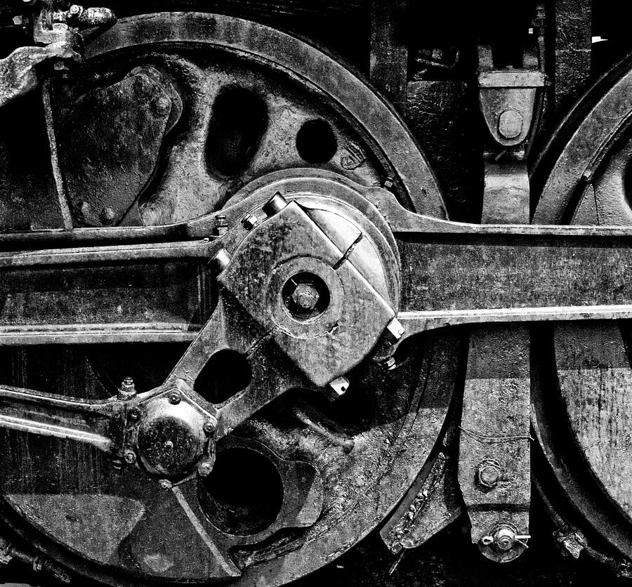 Drive Wheel - 190 - BW Photograph by Paul W Faust -  Impressions of Light