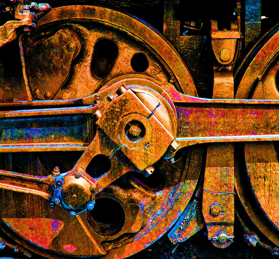 Drive Wheel Posterized Photograph by Paul W Faust -  Impressions of Light