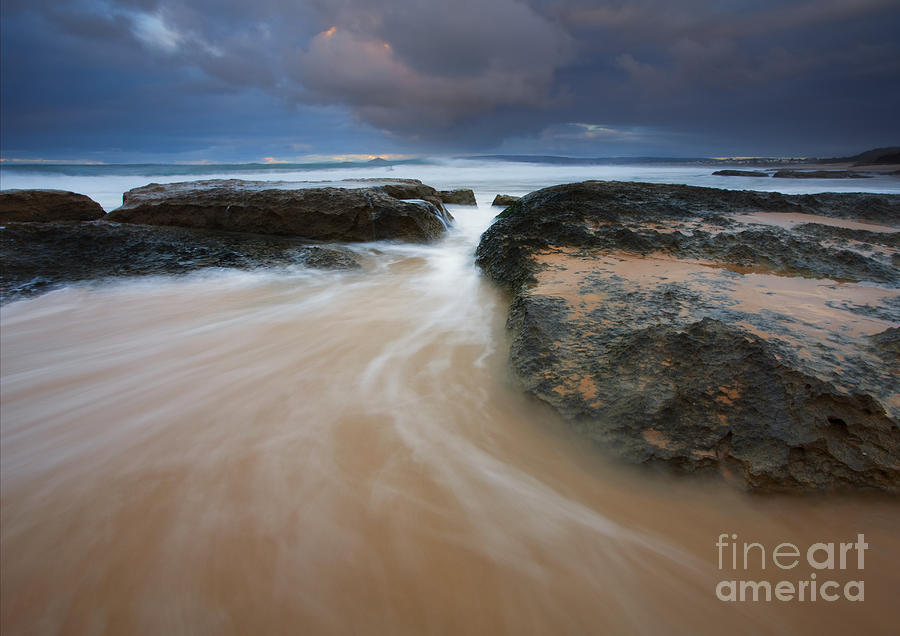 Beach Photograph - Driven Between the Rocks by Michael Dawson