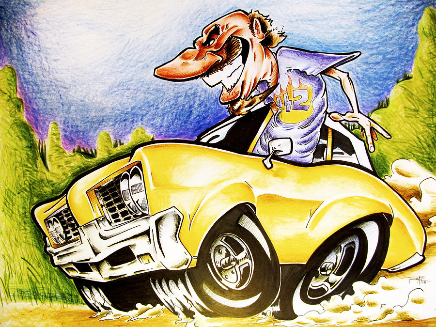 Drivin around in my Automobile Drawing by Big Mike Roate - Fine Art America