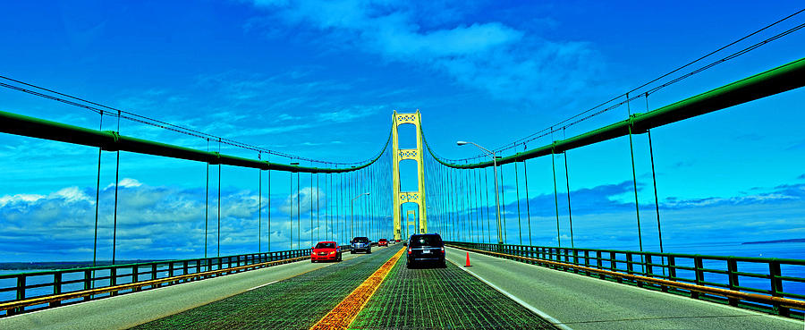 Driving across the bridge Photograph by Jim Boardman