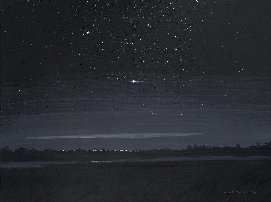 Driving at Night Painting by Lynn Hansen