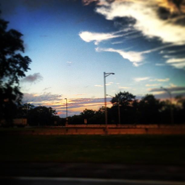 Sunset Photograph - Driving Home. #sunset #sky by Sean Sullivan