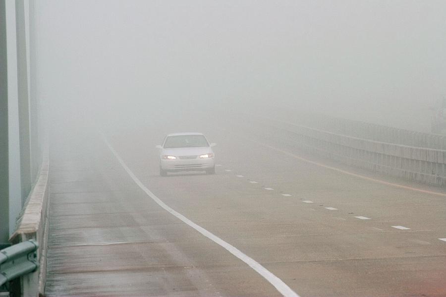 Driving In Fog Photograph by Jim Edds/science Photo Library