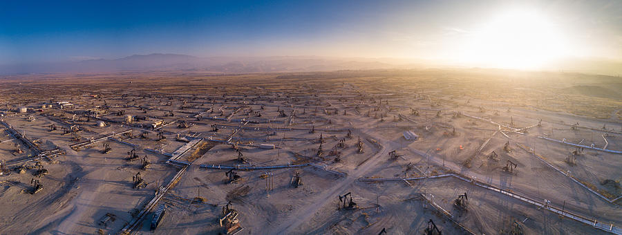 Drone Panorama of Oil Field Photograph by Halbergman