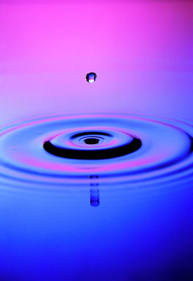 Droplet Photograph - Droplet Impact by Martin Dohrn/science Photo Library