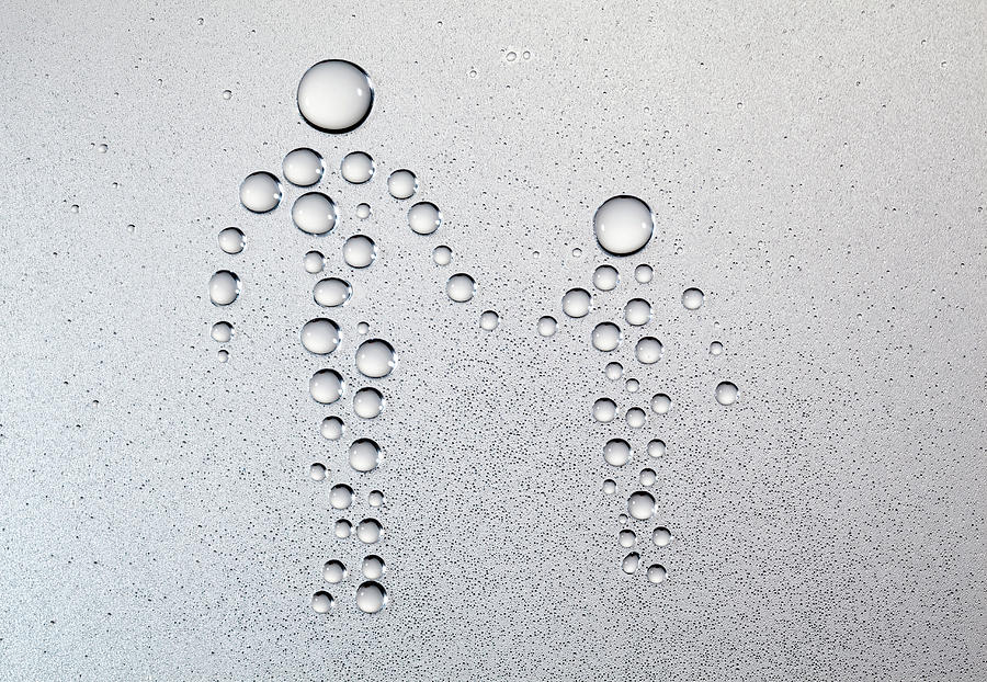 Droplets Of Water That Shaped Walking Photograph by Hiroshi Watanabe