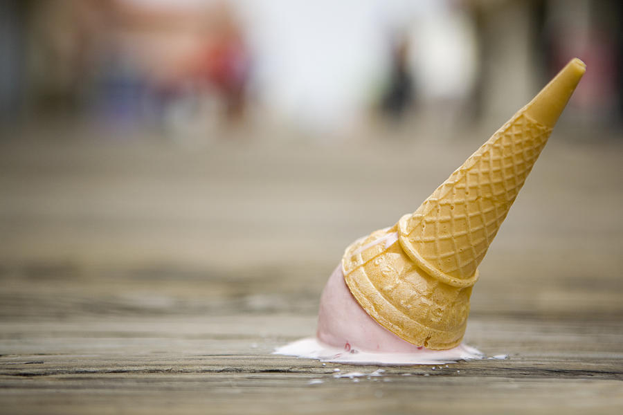 Dropped ice cream Photograph by Image Source