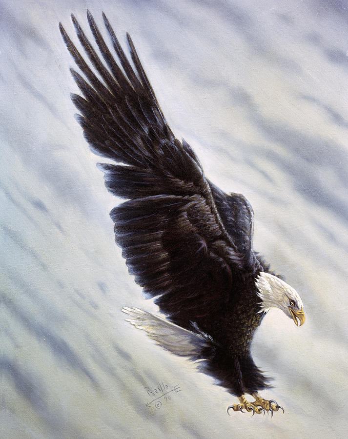 Eagle Painting - Dropping In by Gregory Perillo