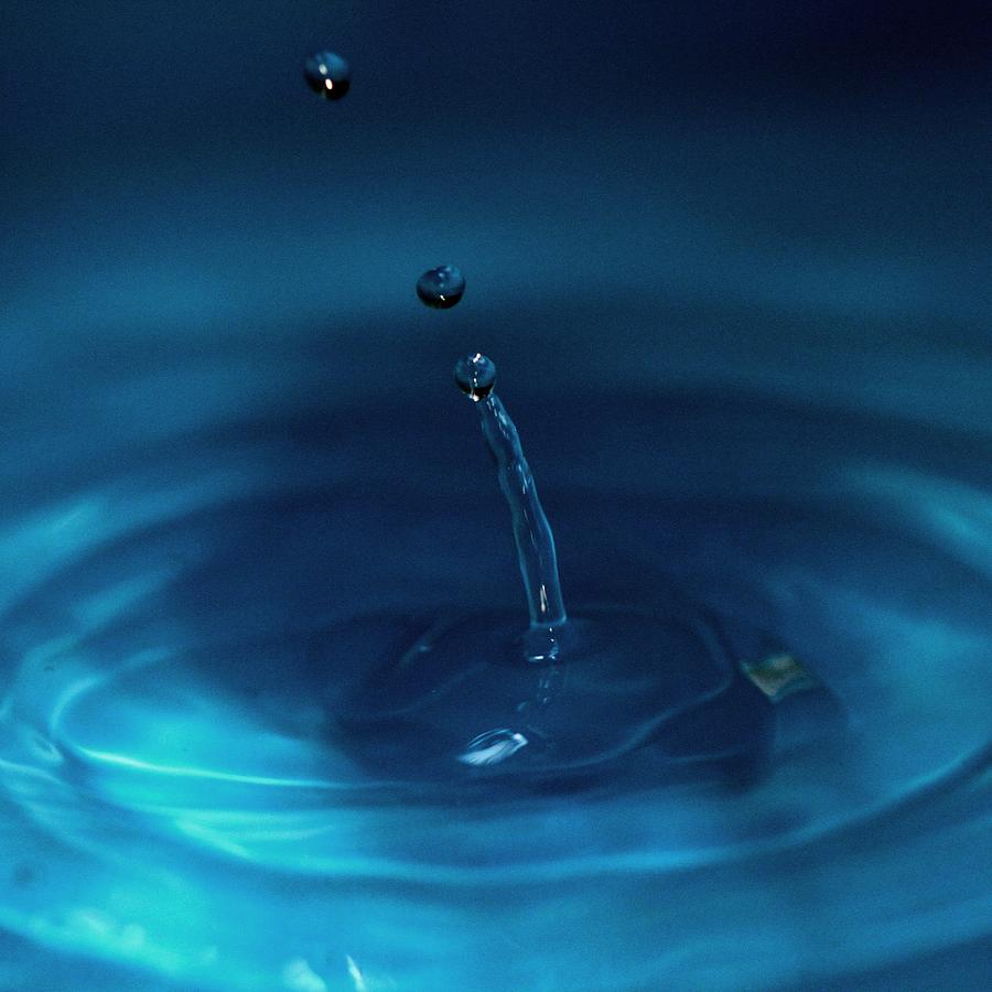 Drops of Water  - Water Droplet abstract Art Photograph by Ramabhadran Thirupattur