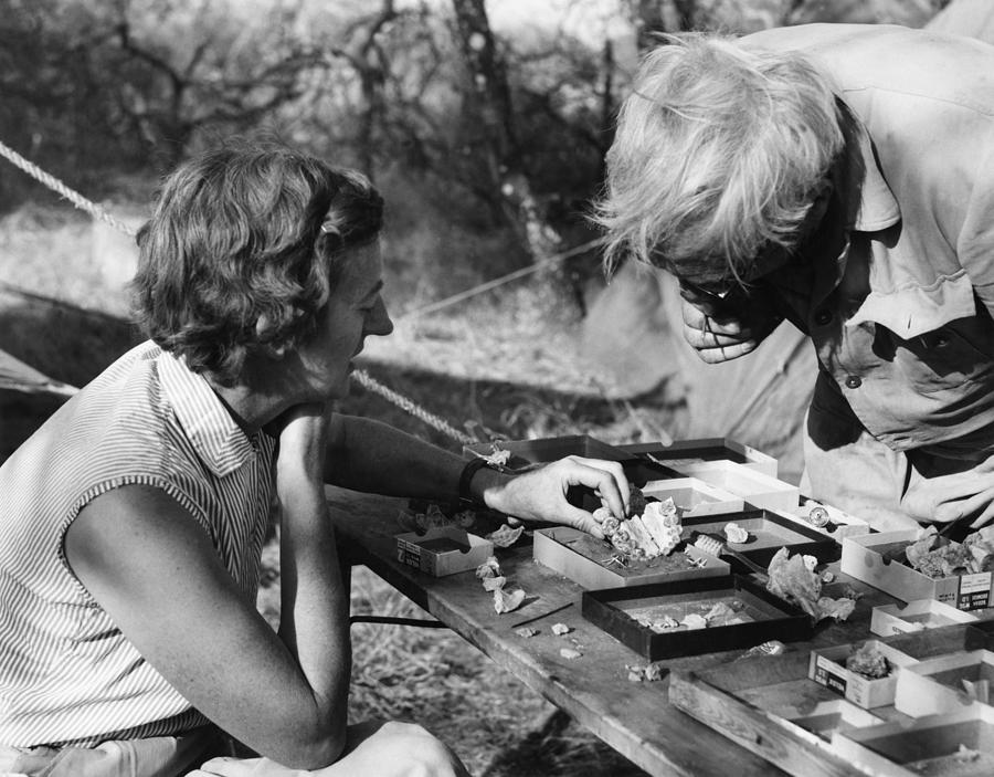 Drs. Mary And Louis Leakey Photograph by Des Bartlett