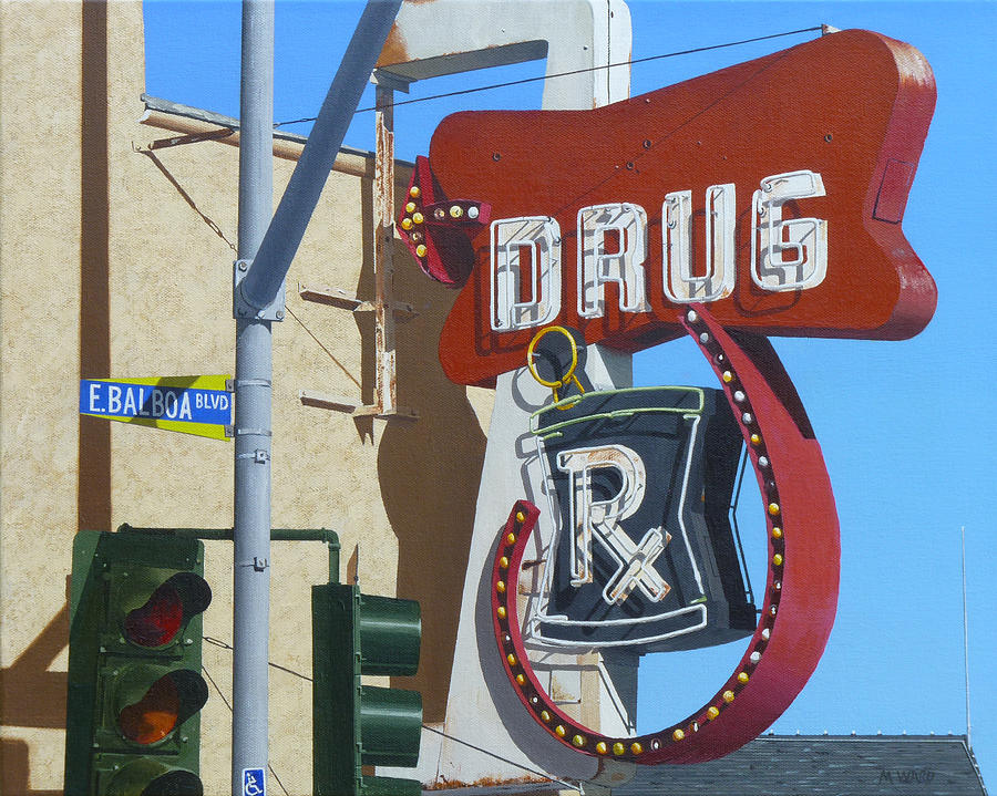 Sign Painting - Drug by Michael Ward