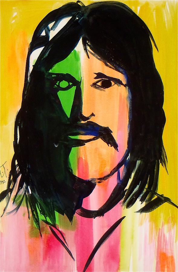 Drummer John Densmore the Doors Painting by Troy Thomas
