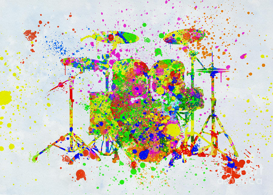 Drummers Splash Mixed Media by Olga Hamilton