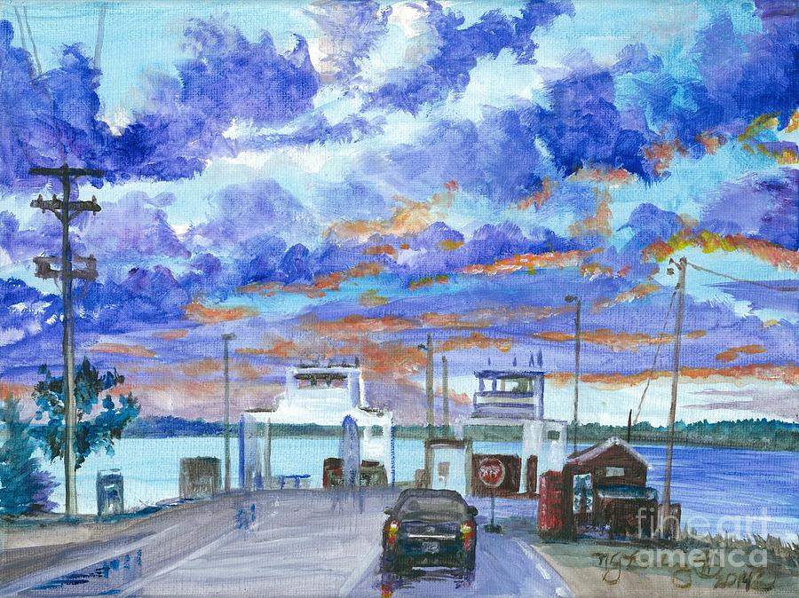 Boat Painting - Drummond Island Ferry by Nancy J Bailey