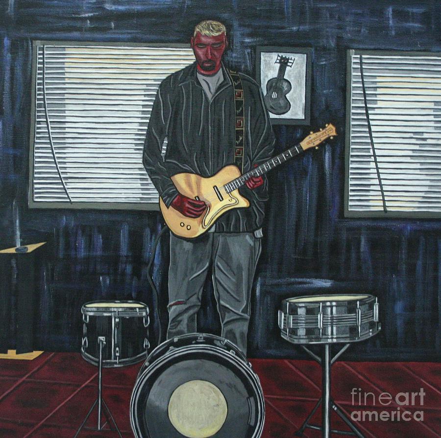 Drums and Wires Painting by Sandra Marie Adams