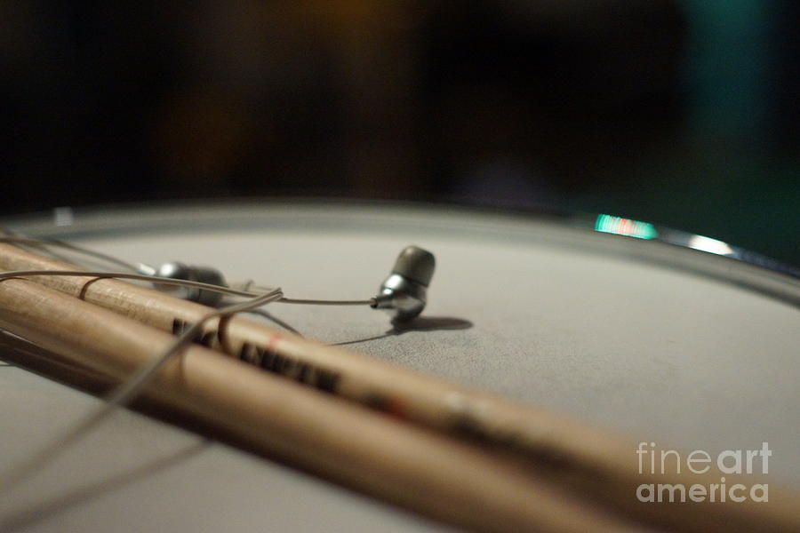Drumsticks and Ear Buds Photograph by Lynda Dawson-Youngclaus