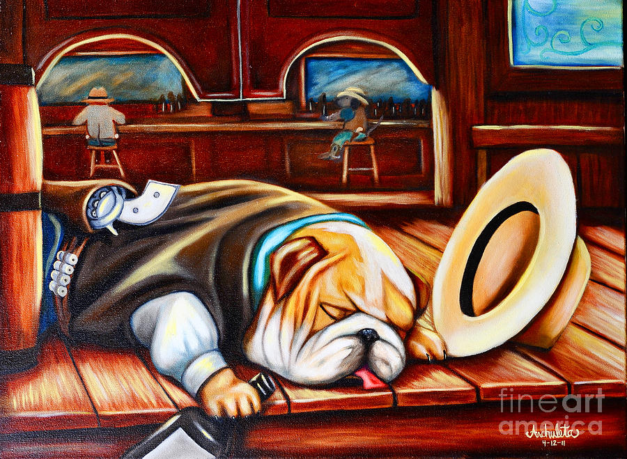 Drunk as a Dog Painting by Ruben Archuleta - Art Gallery
