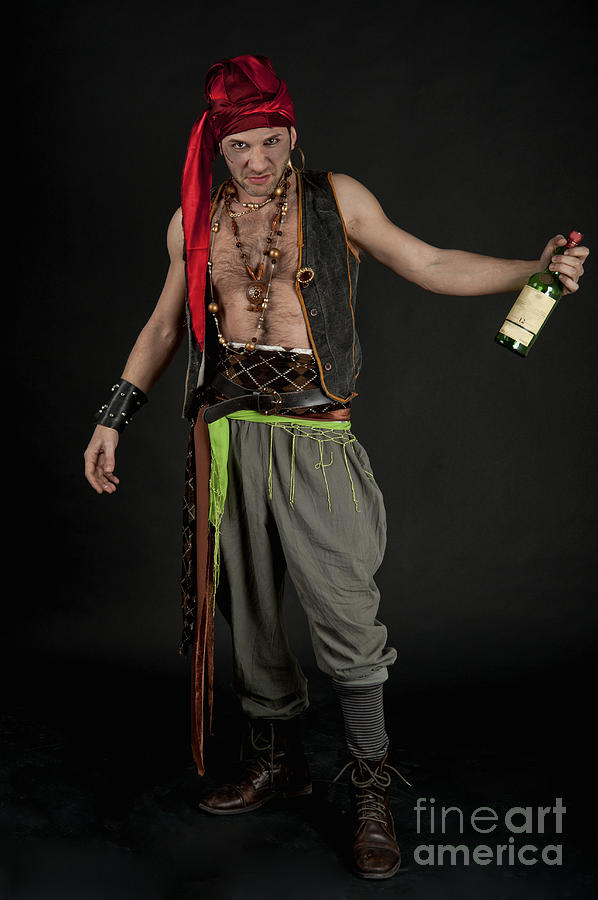 Drunk Male Pirate Photograph by Ilan Amihai