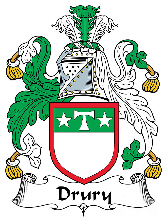 Drury Coat of Arms Irish Digital Art by Heraldry - Fine Art America