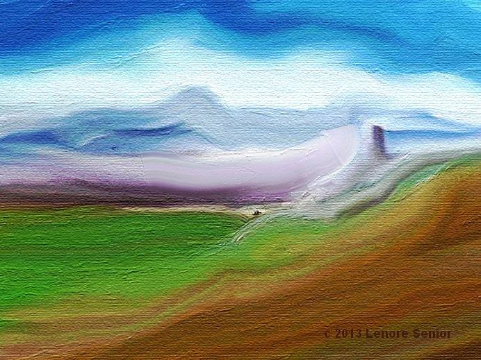 Dry Earth Falling Painting by Lenore Senior