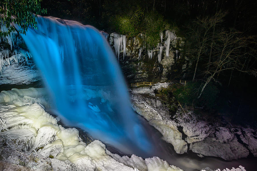 Dry Falls at Night Photograph by Serge Skiba