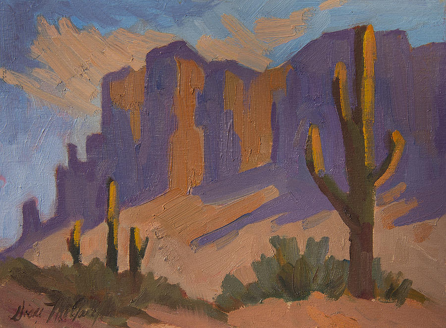 Dry Heat Desert Painting by Diane McClary