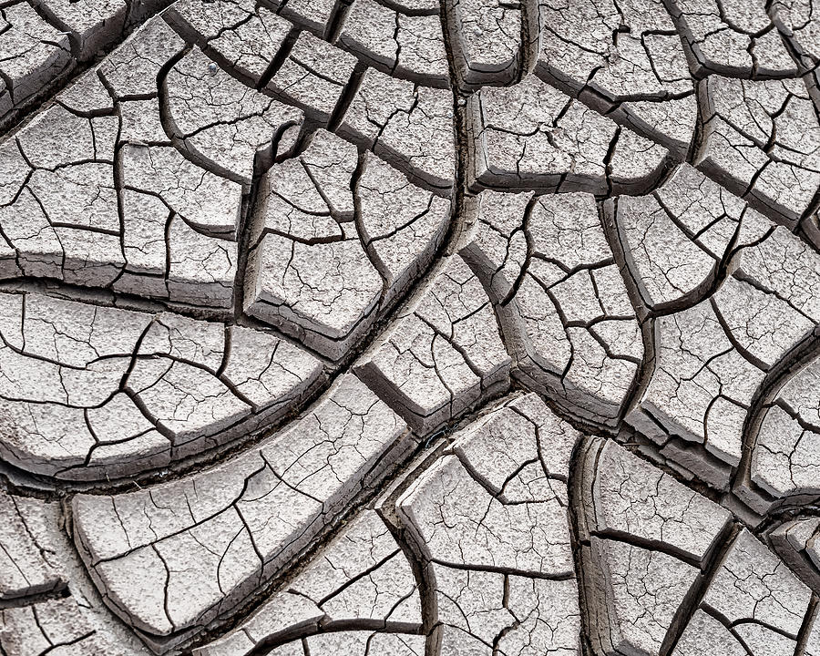 Background Images Photograph - Dry River Bed Clay One by Gary Warnimont