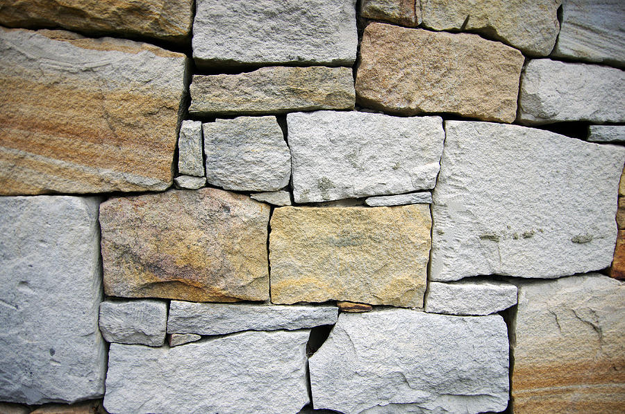 Dry stone retaining wall Photograph by Simon McGill