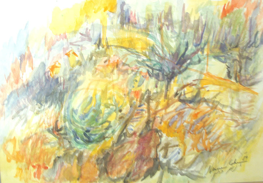 Dry Underbrush Painting by Esther Newman-Cohen