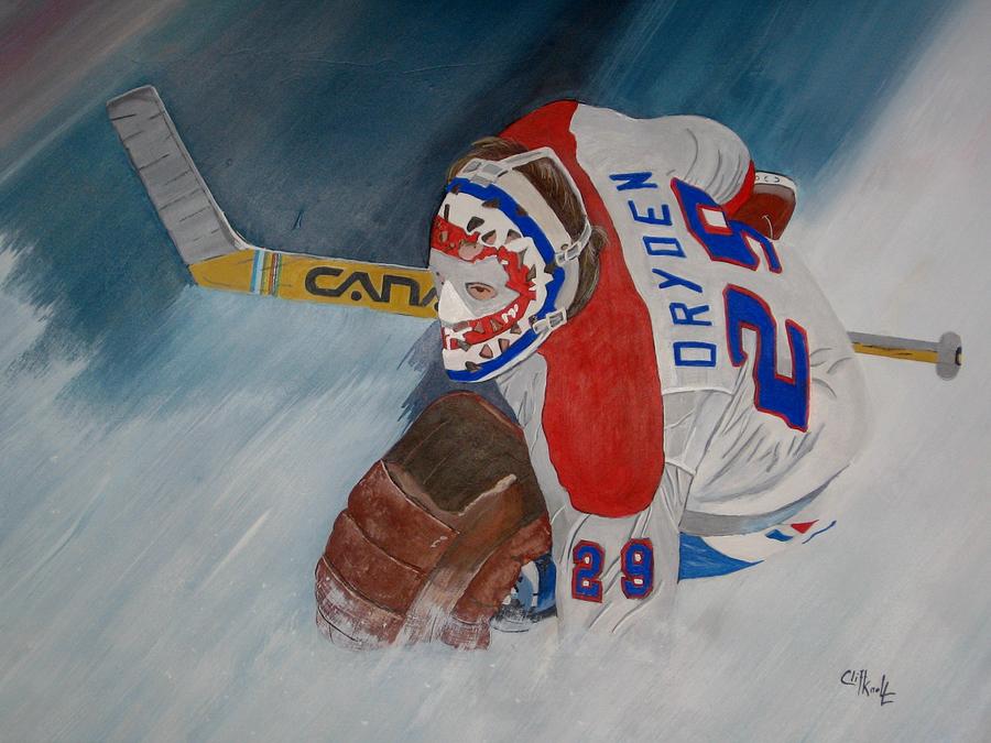 Hockey Painting - Dryden by Clifford Knoll