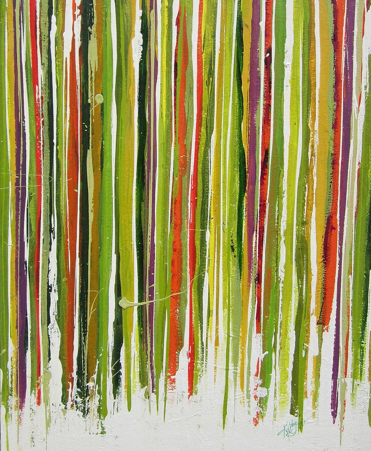 D.S. Color Band Skinny Painting by Kathy Sheeran