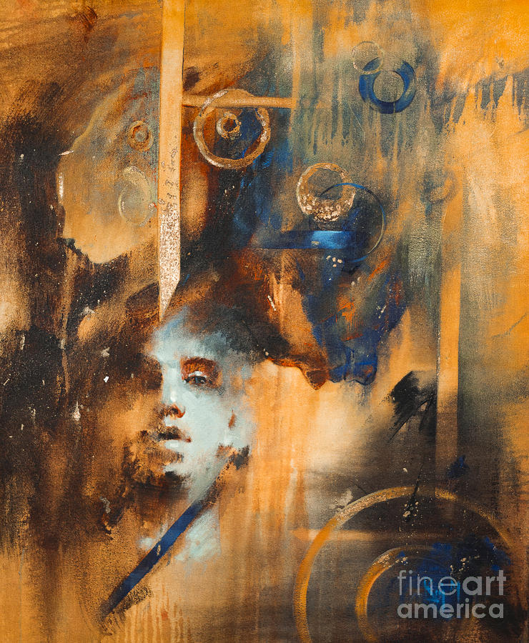 Expression Painting - Duality of Mind by Raj Maji Expression Painting - Duality of Mind by Raj Maji