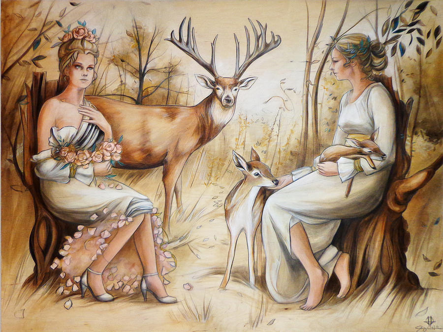 Duality of the Matriarch Painting by Jacqueline Hudson