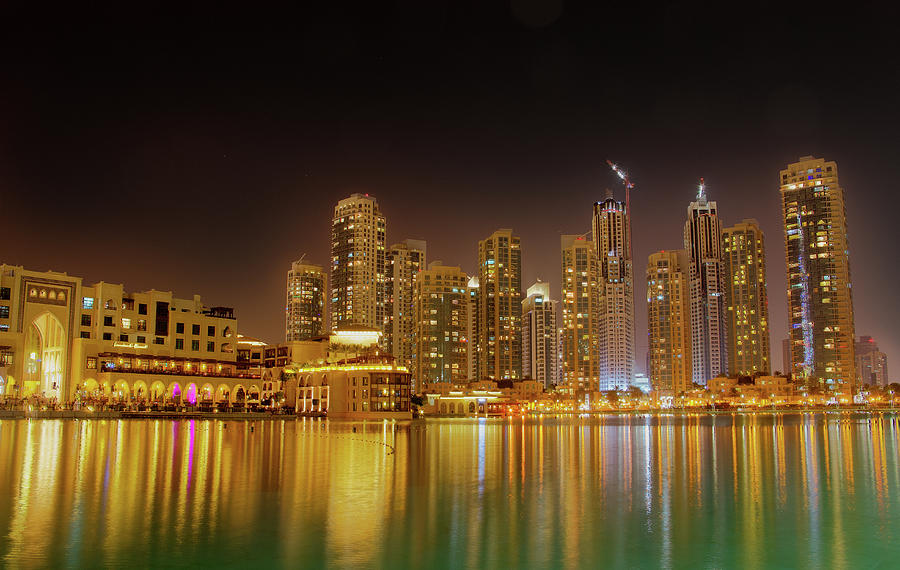 Dubai Business Bay Line Of Towers Photograph by Copyright Pascal Carrion