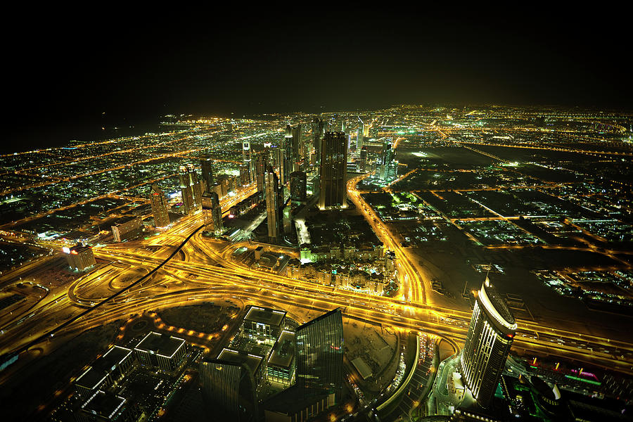 Dubai City Nights Photograph by 35007