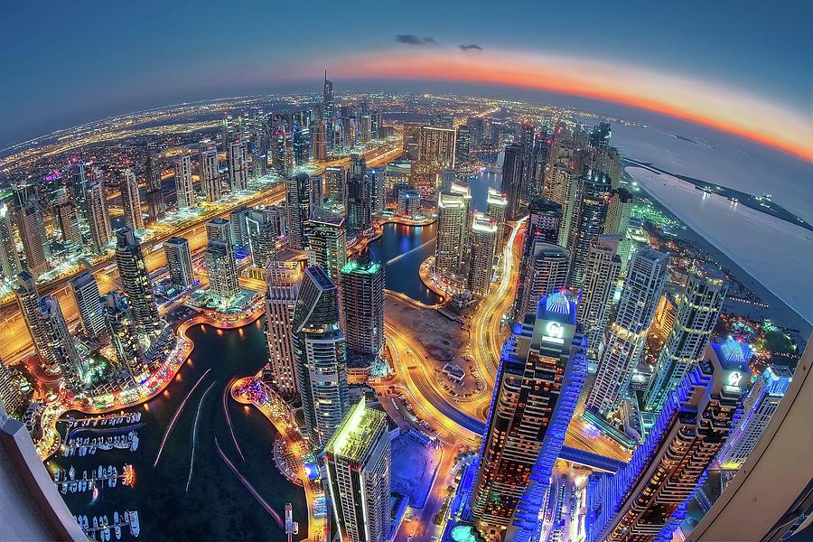 Dubai Colors Of Night Photograph by Sanjay Pradhan