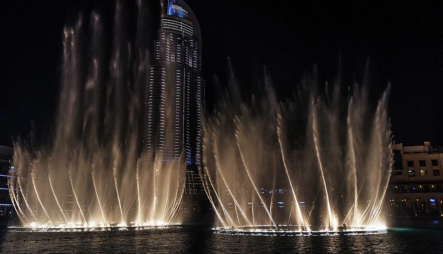 Dubai Mall Dancing Fountain Photograph By Lik Batonboot