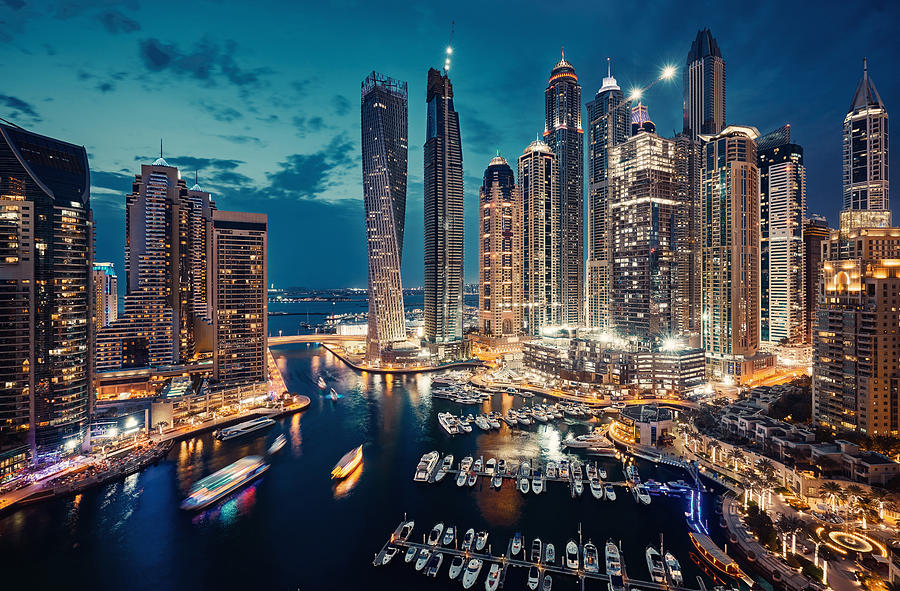 Dubai Marina skyline Photograph by Easyturn