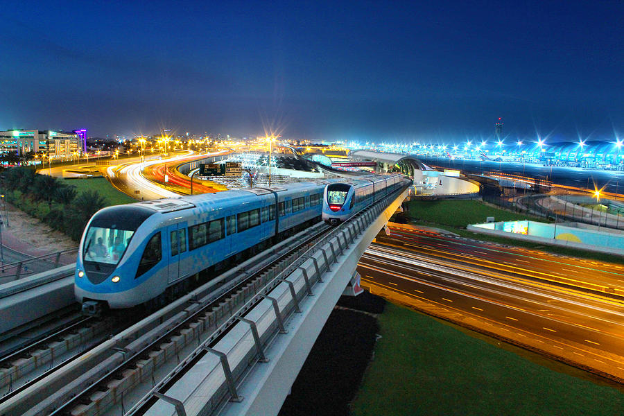 Dubai Metro Photograph by Aiham Almomani