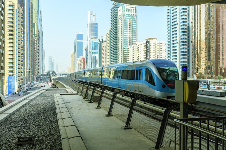 Dubai Metro Train Photograph by Fraser Hall - Fine Art America