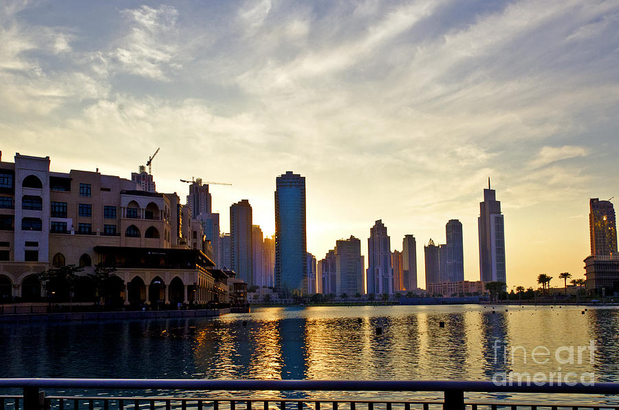 Dubai Skyline Digital Art by Pravine Chester