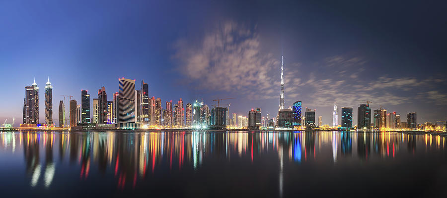 Dubai Skyline Photograph by Thomas Kurmeier