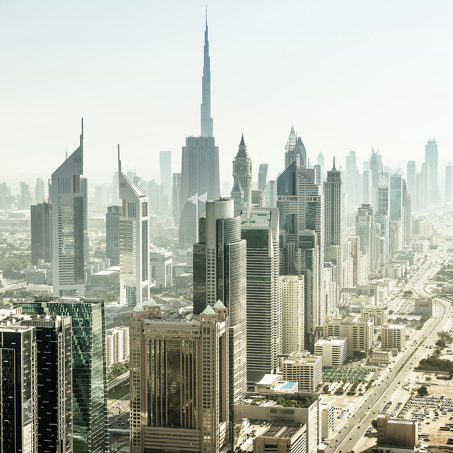 Dubai Skyline With Downtown Photograph by Franckreporter