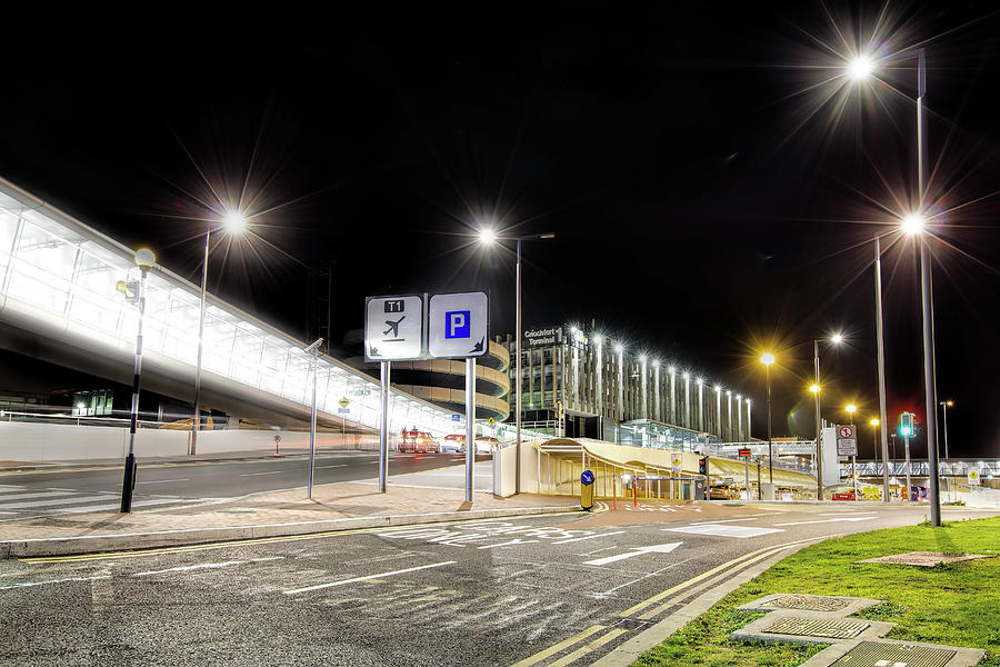 Dublin Airport At Night Terminal 1 Photograph by Mikroman6