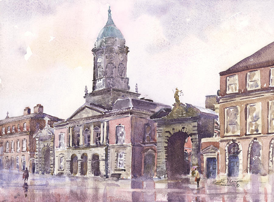 Dublin Castle Ireland Painting by Keith Thompson