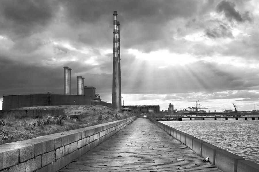 Black And White Photograph - Dublin Chimneys by Thomas Glover