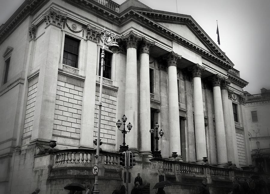 Dublin City Hall in Black and White Photograph by Nadalyn Larsen