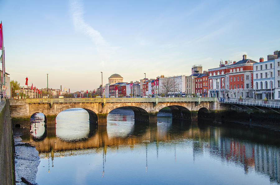 Dublin Ireland - Along the Liffey River Photograph by Bill Cannon