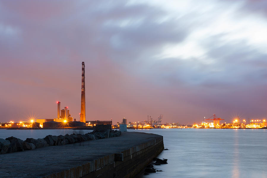 Dublin Port at Night Photograph by Semmick Photo